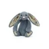 Jellycat Blossom Dusky Blue Bunny Small - L = 9 Cm X H =18 Cm