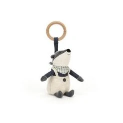 Jellycat Little Rambler Badger Rattle