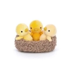 Jellycat Peluche Nesting Chickies - L: 11 Cm X L : 13 Cm X H: 13 Cm