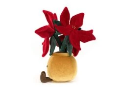 JELLYCAT A1PONS - Amuseable Poinsettia- H : 24 Cm X L : 11 Cm -Touslesprix jellycat a1pons amuseable poinsettia h 24 cm x l 11 cm collection amuseable 1600 1