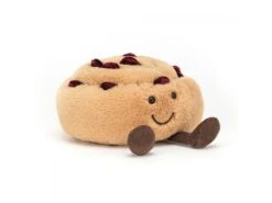 JELLYCAT A6PARAI - Peluche Amuseable Pain Au Raisin - L: 12 Cm X L : 12 Cm X H: 12 Cm