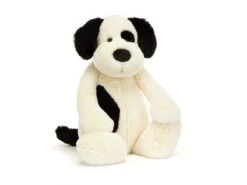 JELLYCAT BAH2BCP - Bashful Black & Cream Puppy Big (Huge) H : 12 Cm X L : 21 Cm X L :51 Cm