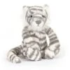 JELLYCAT BAS3SNT - Peluche Bashful Snow Tiger Medium - L: 9 Cm X L : 12 Cm X H: 31 Cm