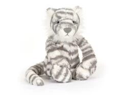 JELLYCAT BAS3SNT - Peluche Bashful Snow Tiger Medium - L: 9 Cm X L : 12 Cm X H: 31 Cm