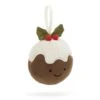 JELLYCAT FFH6CP - Festive Folly Christmas Pudding - H : 7 Cm X L : 7 Cm