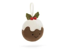 JELLYCAT FFH6CP - Festive Folly Christmas Pudding - H : 7 Cm X L : 7 Cm