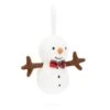 JELLYCAT FFH6SN - Festive Folly Snowman- H : 9 Cm X L : 6 Cm
