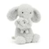 JELLYCAT HUD2EG - Huddles Grey Elephant H : 10 Cm X L : 14 Cm X L :26 Cm -Touslesprix jellycat hud2eg
