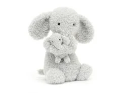 JELLYCAT HUD2EG - Huddles Grey Elephant H : 10 Cm X L : 14 Cm X L :26 Cm