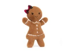 JELLYCAT JGB3R - Jolly Gingerbread Ruby Original - H : 18 Cm X L : 9 Cm