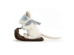 JELLYCAT MER3SLE - Merry Mouse Sleighing - H : 18 Cm X L : 11 Cm -Touslesprix jellycat mer3sle merry mouse sleighing h 18 cm x l 11 cm peluches animaux domestique 1600 1
