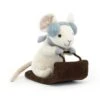 JELLYCAT MER3SLE - Merry Mouse Sleighing - H : 18 Cm X L : 11 Cm -Touslesprix jellycat mer3sle merry mouse sleighing h 18 cm x l 11 cm peluches animaux domestique 1600