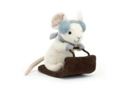 JELLYCAT MER3SLE - Merry Mouse Sleighing - H : 18 Cm X L : 11 Cm
