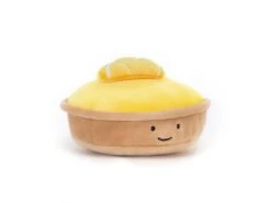 JELLYCAT PRET3TAC - Peluche Pretty Patisserie Tarte Au Citron - L : 10 Cm X H: 5 Cm
