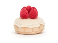 JELLYCAT PRET3TAF - Peluche Pretty Patisserie Tarte Aux Fraises - L : 9 Cm X H: 7 Cm -Touslesprix jellycat pret3taf 1