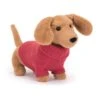 JELLYCAT S3SDPN - Sweater Sausage Dog Pink - L: 16 Cm X L: 7 Cm X H: 14 Cm
