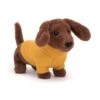 JELLYCAT S3SDY - Sweater Sausage Dog Yellow - L: 16 Cm X L: 7 Cm X H: 14 Cm -Touslesprix jellycat s3sdy