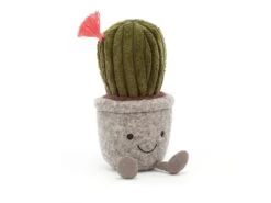 JELLYCAT SS6C - Peluche Silly Succulent Barrel Cactus - L: 5 Cm X L : 6 Cm X H: 19 Cm