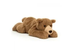 JELLYCAT WO1LB - Peluche Woody Bear Lying - L: 21 Cm X L : 65 Cm X H: 20 Cm